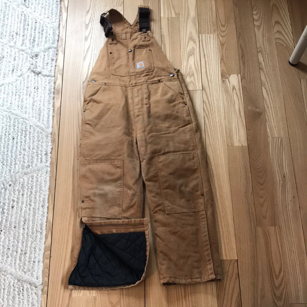 Carhartt Kids Brown Insulated Overalls